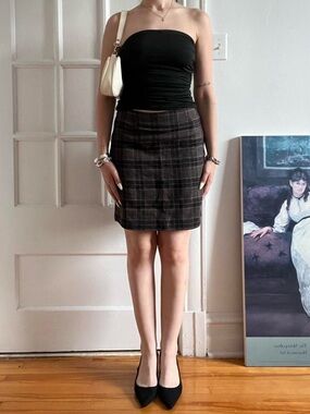 Size 38 Eric Alexandre Plaid Skirt